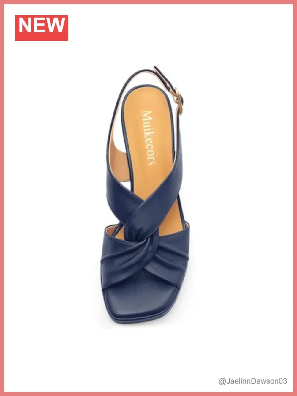 Women's Chunky Heeled Sandals Open Square Toe Slingback Platform Heels Dress